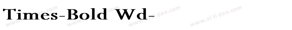 Times-Bold Wd字体转换